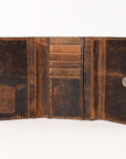 OHLAY WALLET Hand Tooled Hair-on Genuine Leather women bag western handbag purse
