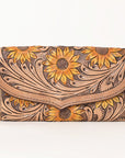 OHLAY WALLET Hand Tooled Genuine Leather women bag western handbag purse
