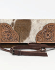 OHLAY WALLET Hand Tooled Hair-on Genuine Leather women bag western handbag purse