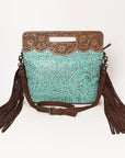 Ohlay Bags OHG167 Clutch Hand Tooled Embossed Genuine Leather Women Bag Western Handbag Purse