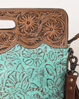 Ohlay Bags OHG167 Clutch Hand Tooled Embossed Genuine Leather Women Bag Western Handbag Purse