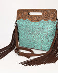 Ohlay Bags OHG167 Clutch Hand Tooled Embossed Genuine Leather Women Bag Western Handbag Purse
