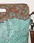 Ohlay Bags OHG170 Clutch Hand Tooled Embossed Genuine Leather Women Bag Western Handbag Purse