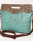 Ohlay Bags OHG170 Clutch Hand Tooled Embossed Genuine Leather Women Bag Western Handbag Purse