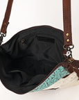 OHLAY OHG174 HOBO Hand Tooled Embossed Hair-on Genuine Leather women bag western handbag purse