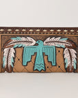 OHLAY WALLET Hand Tooled Genuine Leather women bag western handbag purse