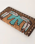 OHLAY WALLET Hand Tooled Genuine Leather women bag western handbag purse