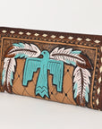 OHLAY WALLET Hand Tooled Genuine Leather women bag western handbag purse