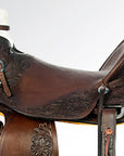 HILASON Western Horse Wade Saddle American Leather Ranch Roping Dark Brown