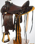 HILASON Western Horse Wade Saddle American Leather Ranch Roping Dark Brown