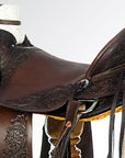 HILASON Western Horse Wade Saddle American Leather Ranch Roping Dark Brown
