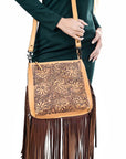 American Darling Hand Tooled Genuine Leather women bag western handbag purse