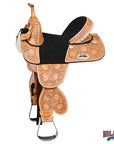 Western Horse Child Saddle Treeless American Leather Barrel