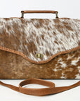 American Darling Adbgm399 Briefcase Hair-On Genuine Leather Women Bag Western Handbag Purse
