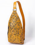 American Darling Sling Hand Tooled Genuine Leather Women Bag Western Handbag Purse