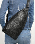 American Darling Sling Hand Tooled Genuine Leather Women Bag Western Handbag Purse