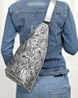 American Darling Sling Hand Tooled Genuine Leather Women Bag Western Handbag Purse
