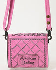 American Darling Wallet Hand Tooled Genuine Leather Women Bag Western Handbag Purse