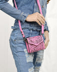 American Darling Wallet Hand Tooled Genuine Leather Women Bag Western Handbag Purse