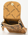American Darling Cell Phone Holder Hand Tooled Genuine Leather Women Bag Western Handbag Purse