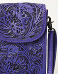 American Darling Cell Phone Holder Hand Tooled Genuine Leather Women Bag Western Handbag Purse