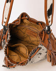 American Darling Hair-On Genuine Leather Women Bag Western Handbag Purse