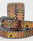 Beautifully Hand Tooled Genuine American Leather Belt Men and Women