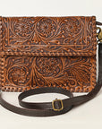 Ohlay Bags OHA119 Clutch Hand Tooled Genuine Leather Women Bag Western Handbag Purse