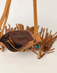 OHLAY OHA116 HOBO Upcycled Wool Hair-on Genuine Leather women bag western handbag purse