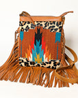 OHLAY OHA116 HOBO Upcycled Wool Hair-on Genuine Leather women bag western handbag purse