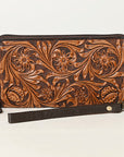 OHLAY OHA129A Clutch Hand Tooled Genuine Leather women bag western handbag purse