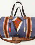 OHLAY OHA125 DUFFEL Hand Tooled Upcycled Wool Genuine Leather women bag western handbag purse