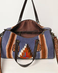 OHLAY OHA125 DUFFEL Hand Tooled Upcycled Wool Genuine Leather women bag western handbag purse