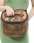 American Darling Jewelry Case Hand Tooled Genuine Leather Women's Bag Western Handbag Purse |