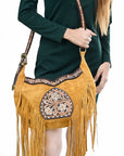 American Darling Cross Body I Hand Tooled Genuine Leather Women Bag Western Handbag Purse