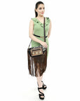 American Darling Adbga550 Cross Body I Hand Tooled Genuine Leather Women Bag Western Handbag Purse