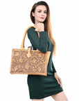 American Darling ADBGZ828 Hand Tooled Genuine Leather women bag western handbag purse