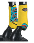 HILASON L M S Horse Rear Hind Leg Sport Boots Printed Hind Rear Leg Boots