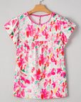Marlee Floral Flutter Sleeve Casual Blouse