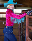 NIGHT OUT VELVET FRINGE PERFORMANCE RODEO SHIRT