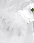 Heavenly Feathered Silk Pajamas in color options