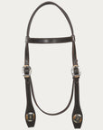 Hilason Western Horse Genuine Leather Headstall Bridle Engraved GS Concho Brown
