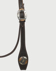 Hilason Western Horse Genuine Leather Headstall Bridle Engraved GS Concho Brown