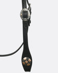 Hilason Western Horse Genuine Leather Headstall Bridle Engraved GS Concho Black