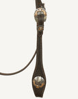Hilason Western Horse Genuine Leather Headstall Bridle Engraved GS Concho Brown