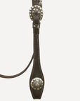 Hilason Western Horse Genuine Leather Headstall Bridle Engraved GS Concho Brown