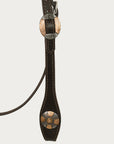 Hilason Western Horse Genuine Leather Headstall Bridle Engraved GS Concho Brown