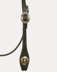 Hilason Western Horse Genuine Leather Headstall Bridle Engraved GS Concho Brown