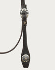 Hilason Western Horse Genuine Leather Headstall Bridle Engraved GS Concho Brown