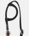 Hilason Horse Genuine Leather One Ear Headstall Bridle GS Concho Black